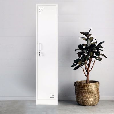 Nordic Style One Door Wardrobe With Mirror , Home Steel Wardrobe No Screws