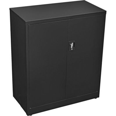 Black Adjustable Folding Craft Cabinet 0.5 - 1.0mm Steel Pantry Cabinet