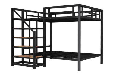 Modern Bunk Bed Kids Metal Bunk Beds  School Furniture Simple Metal Bed Frame For Home Use