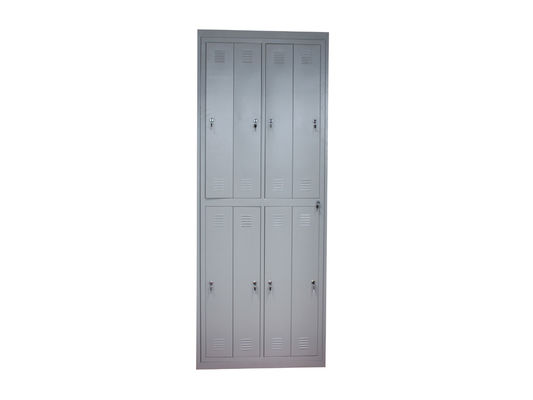 Eight Door Cupboard Metal Office Lockers Waterproof For Staff Rigid Material