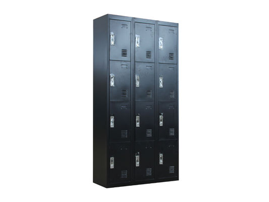 Customized Color 12 Door Lockers , Fire Resistant Gym Storage Cabinet