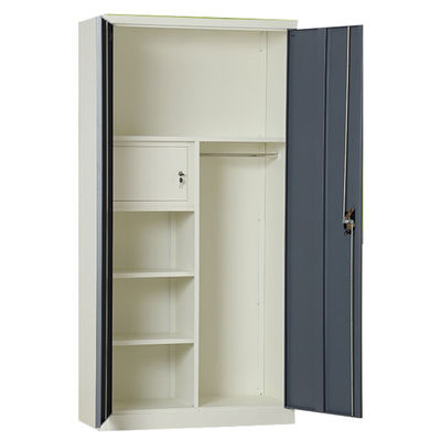 Heavy Gauge Swing Door Locker, 3 Fixed Shelves Lockable Steel Cabinet
