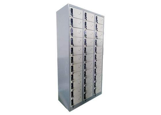 Powder Coating Metal School Lockers , 33 Doors Metal Storage Locker Easy Assemble