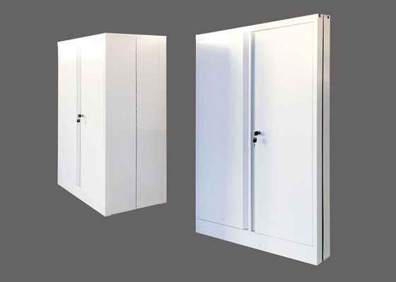 Light Gray Two Door Steel Cabinet , Cold Rolled Steel Workshop Cabinets