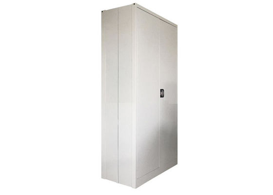 Steel Metal Iron Office Furniture Cupboard Foldable Structure 2 Door Metal Cabinet With Shelves 4 Shelf