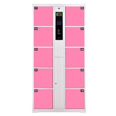 School / Gym Electronic Storage Cabinet Ten Door Keyless Cell Phone Locker