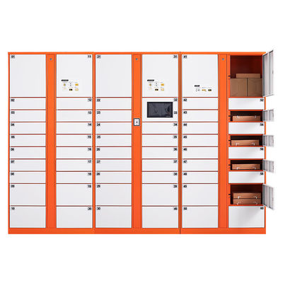 Intelligent Automated Parcel Lockers , Ads Screen Smart Package Lockers