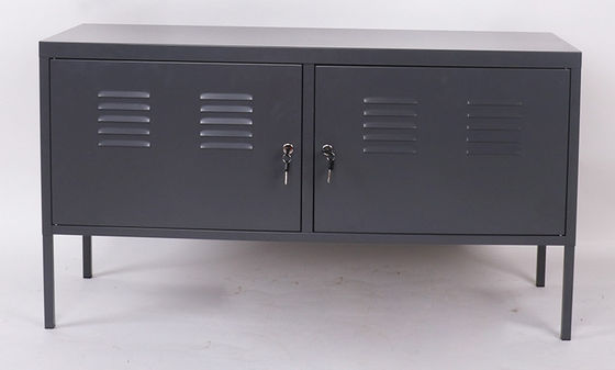 Korean Design 2 Doors Metal TV Stand Steel Storage Cabinet