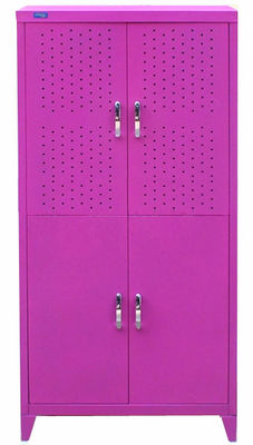 Purple 4 Door Metal Corner 1.2mm Wall Mounted Living Room Cabinet