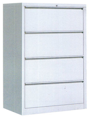 A1/A0 Format Lateral Four Drawer Metal Filing Cabinet Knockdown Design