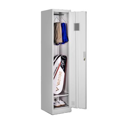 Single Doors Metal Locker Cabinet Thickness 0.6mm Steel Office Furniture