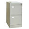 Knock Down 2 Drawer File Cabinet With Swan Neck Grip Handle PVC Card Holder