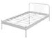 Bedroom Single Metal Bed Frame , Dormitory Cold Rolled Steel Frame Easy Assembly