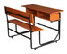 Double Primary School Desk And Bench , Adjustable Classroom Bench And Desk