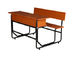 Double Primary School Desk And Bench , Adjustable Classroom Bench And Desk