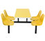 Durable backrest seat table school restaurant canteen steel office furniture