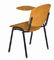 College Classroom Steel School Furniture Study Desk And Chair Wooden Color