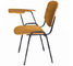 College Classroom Steel School Furniture Study Desk And Chair Wooden Color