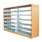 Single Upright Metal Office Bookcase Double Sided For Library Thermal Transferred Finish