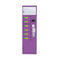 Airport  6 Doors Coin-Operated Cell Phone Steel Storage Cabinet USB Cable Charging Vertical 1600mm Height Purple