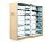 Double Sided Thick 1.5mm Steel Wood Bookshelf For Library