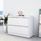 White A4 FC File 2 Drawer Lateral File Cabinet Metal Drawing Filing Cardboard