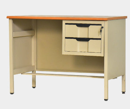 2 Drawers Compact Computer Desk , Multifunctional Metal Office Furniture