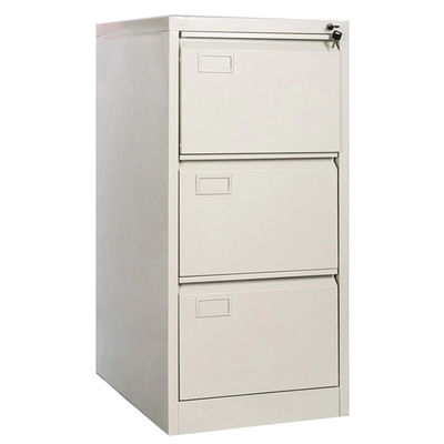 3-Drawer Vertical Metal Filing Cabinet With PVC Card Holder For Office And Library