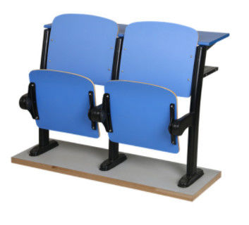 Fixed Lecture Chairs With Writing Tablets , Classroom Furniture For Reading