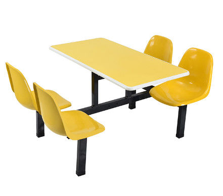 Durable backrest seat table school restaurant canteen steel office furniture