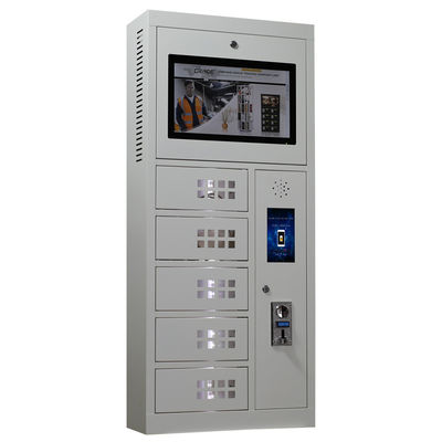 5V / 2.1A Multi Plug Cell Phone Storage Cabinet Touch Ads Screen Hotel Use