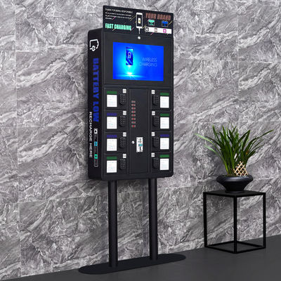 Pad Lock Kiosk Machine For Cell Phones , Stable Wall Mounted Phone Charging Station