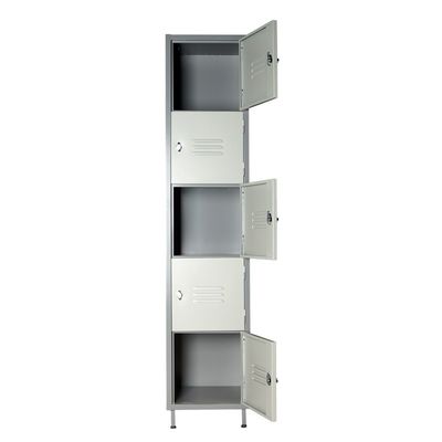 Stable Performance Metal Wardrobe Cabinet Five Door With Legs Office / Home Use