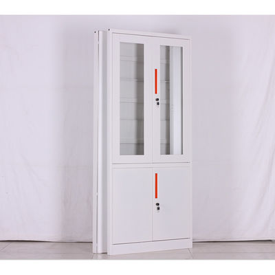White 4 Door Locker Foldable 1850*900*500mm File Storage Cabinet