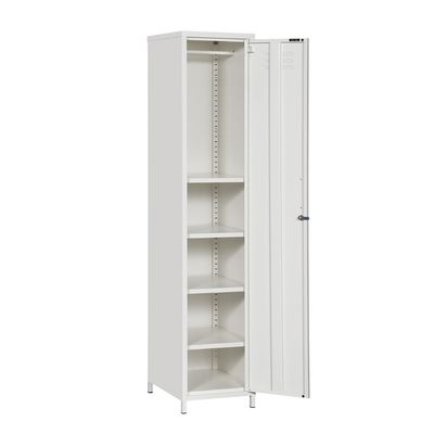 One Door Metal Wardrobe With Legs H 1800 * W 850 * D 420 Mm Size 10 Year Warranty