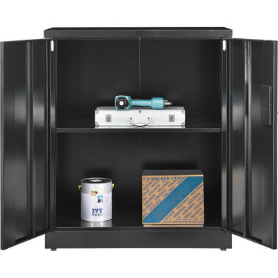 Black Adjustable Folding Craft Cabinet 0.5 - 1.0mm Steel Pantry Cabinet