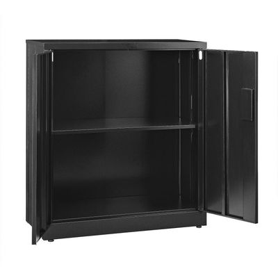 Black Adjustable Folding Craft Cabinet 0.5 - 1.0mm Steel Pantry Cabinet