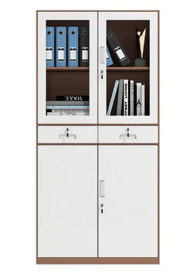 0.5 - 1mm Thickness Glass Door Cabinet , Office Steel Storage File Cabinet