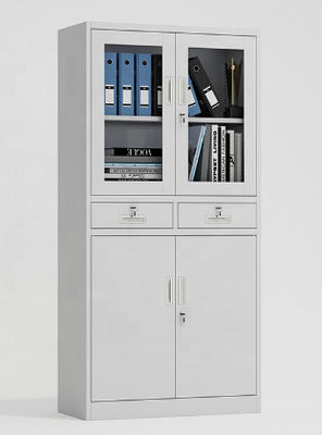 0.5 - 1mm Thickness Glass Door Cabinet , Office Steel Storage File Cabinet