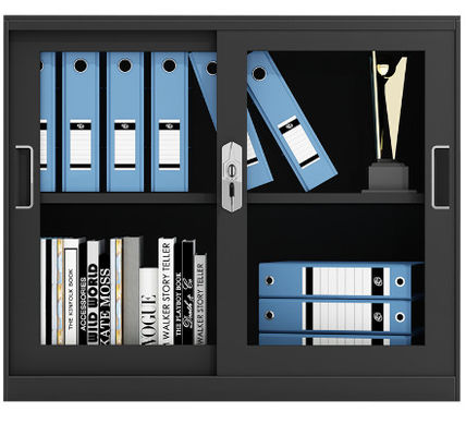 2 Sliding Glass Door Steel Office Funiture File Storage Cabinet