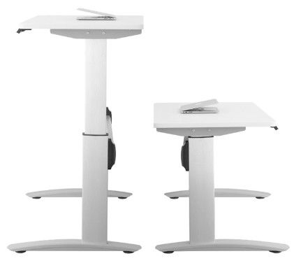 Fashionable Steel Office Furniture White Sitting Electric Standing Lifting Table