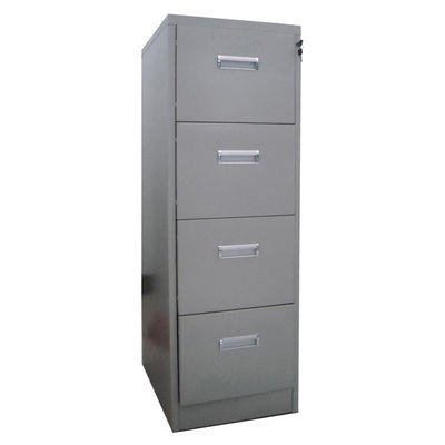 Steel File Storage Cabinet 4-Drawer Knockdown Design With Aluminium Alloy Recessed Handle