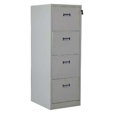 Steel File Storage Cabinet 4-Drawer Knockdown Design With Aluminium Alloy Recessed Handle