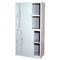 2-Tier Steel Sliding Door Cabinet Upper/Lower Sliding Configuration