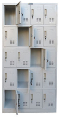 Twenty Door Metal Lockers For Office , Knock Down Lockable Metal Cabinets