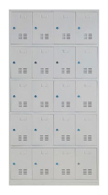 Twenty Door Metal Lockers For Office , Knock Down Lockable Metal Cabinets