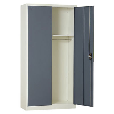 Heavy Gauge Swing Door Locker, 3 Fixed Shelves Lockable Steel Cabinet