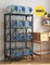 Foldable Light Duty Shelving With Wheels , 3 Tiers Metal Shelving For Kitchen