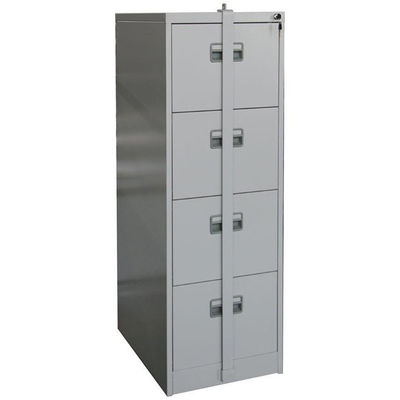 Metal Filing Cabinet 4-Drawer With Secure Locking Bar Knockdown Structure