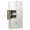 Concealed Hinges 6 Door Cupboard Full Height Metal Office Cabinet with aluminium alloy recessed handle